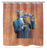 Playful Pawprints Cat Shower Curtain